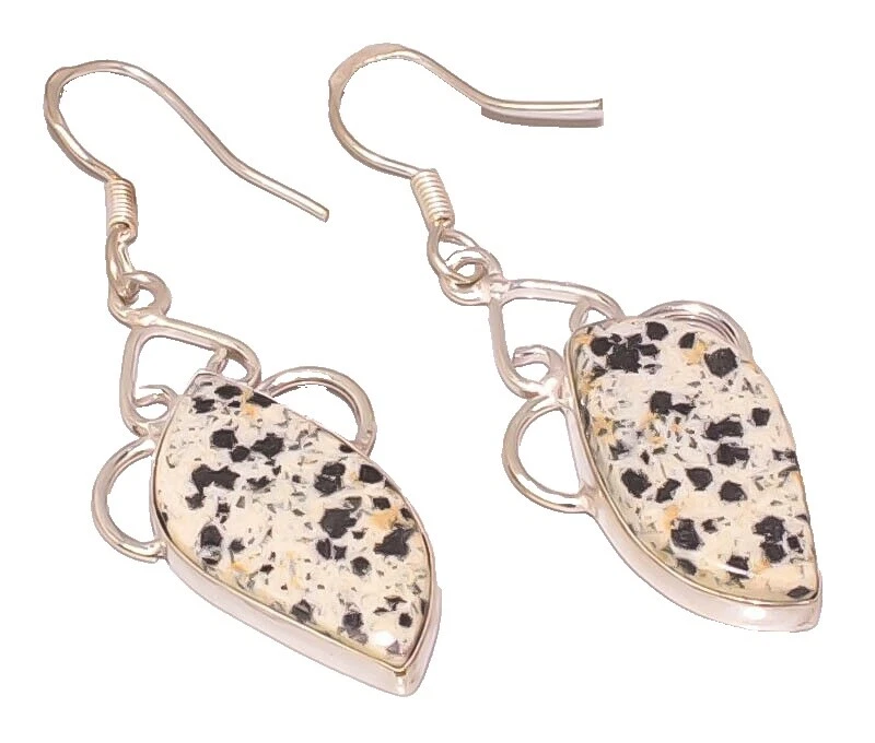 Jasper Silver Plated Stud Pendientes de Moda