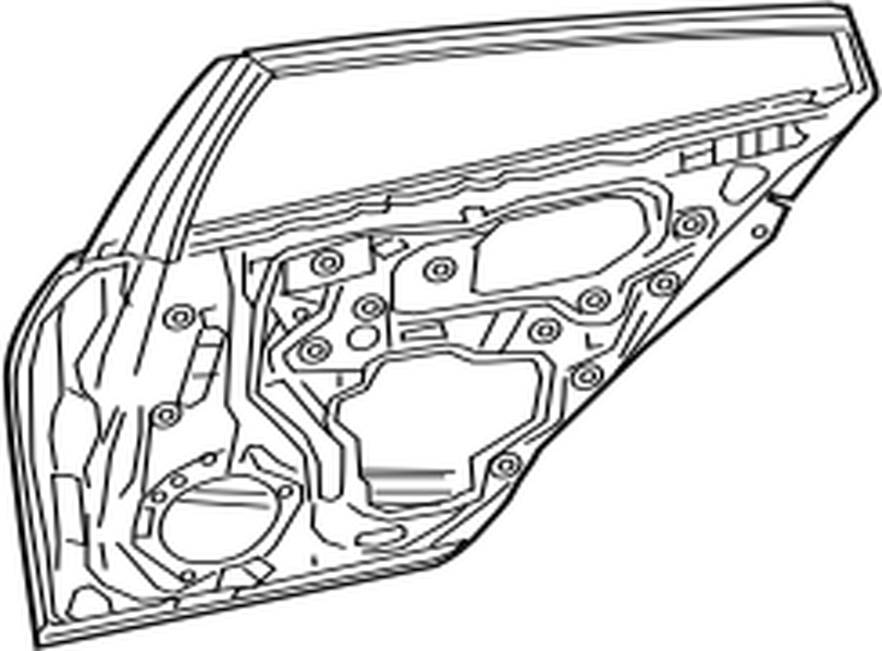 Toyota OEM 16-18 Prius Rear Door-shell Frame Panel Left 6700447210 