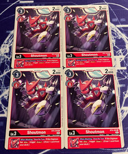 x4 Shoutmon BT6-008 C Playset Digimon TCG Double Diamond