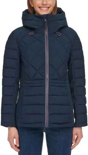 Tommy Hilfiger Ladies' Quilted Jacket Navy Size Medium - Picture 5 of 5