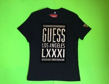 GUESS Los Angeles Men’s Short Sleeve T-Shirt X-LARGE Black w/Gold Cotton NEW