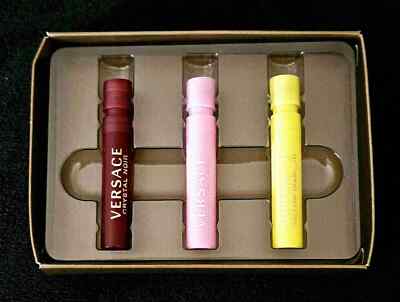 NEW Versace Bright Crystal Yellow Diamond Crystal Noir Perfume Set