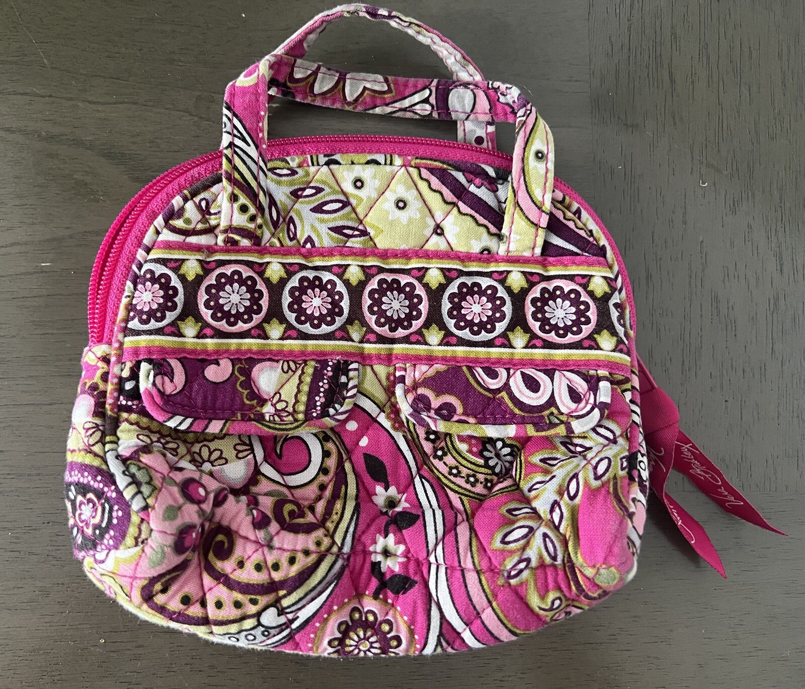 Vera Bradley  Audrey Very Berry Paisley Mini Tote Purse - EUC