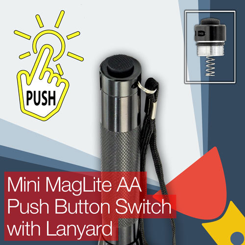 Mini MagLite AA Torch/flashlight Push Button (clicky) End/Tail Cap Switch - Afbeelding 1 van 1