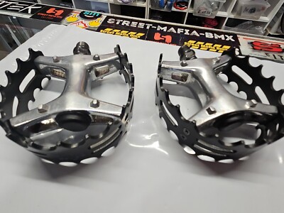 PRIMO BMX BIKE BEAR TRAP PEDALS OLD SCHOOL FIT 3pc crank 9/16