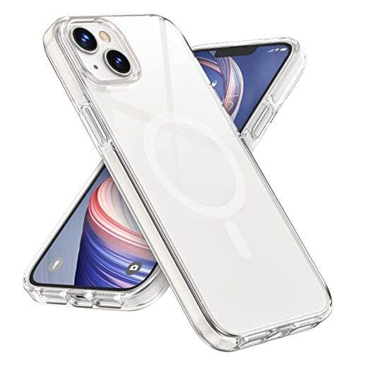 Case Compatible with Magsafe for iPhone 14/iPhone 13, Magnetic Clear White