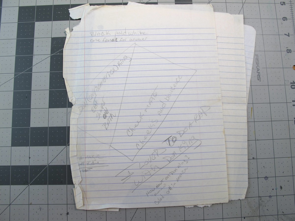 vtg rap hip hop - Rhyme Syndicate original handwritten notes Nat