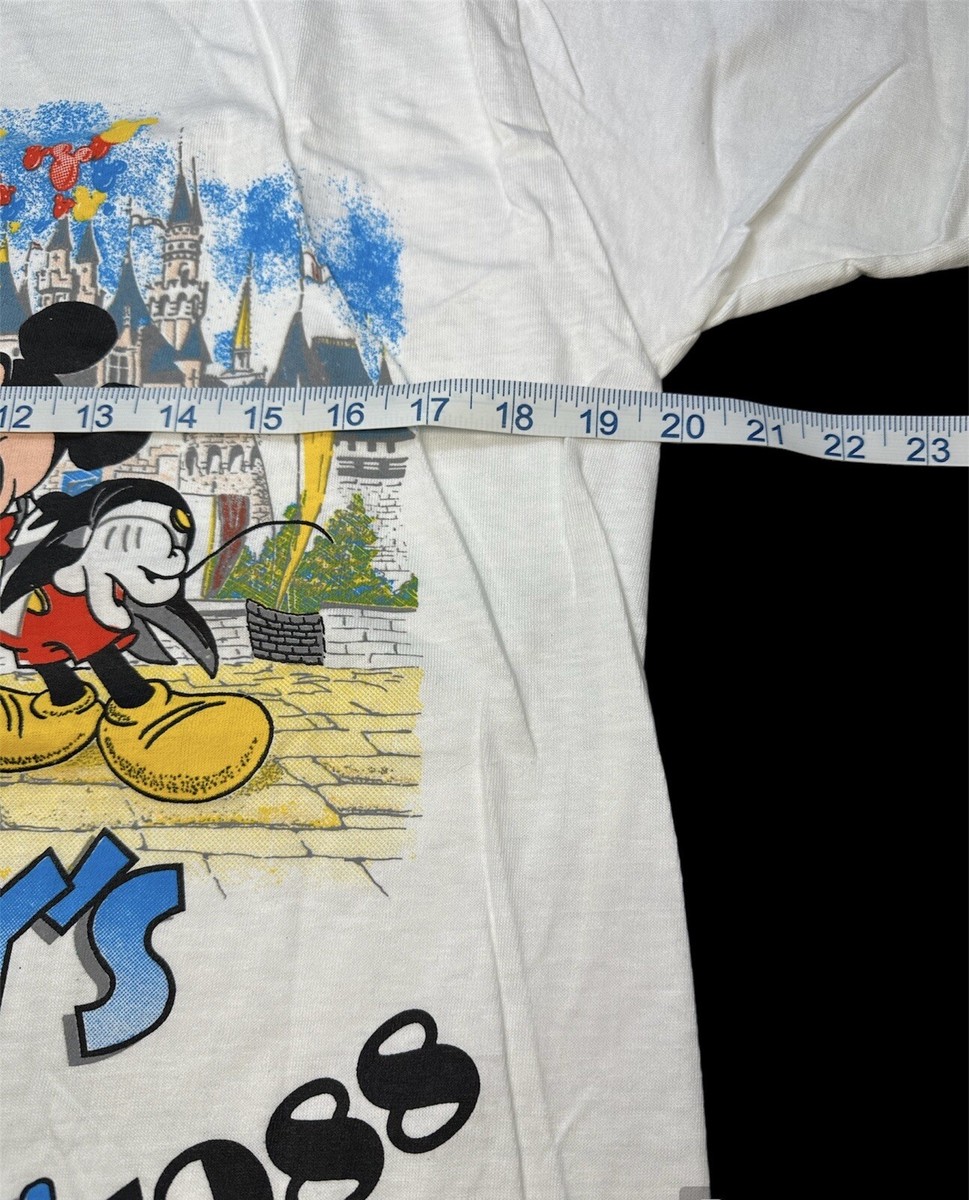 Disney World MICKEY'S 60TH BIRTHDAY 1928 -1988 White Single Stitch