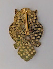 Cobalt Blue Enamel Cloisonne Owl Brooch pin by Fish Enterprises LTD — photo 3
