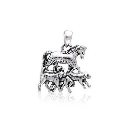 Pendentif Argent TETE DE CHEVAL BRIDE | BIJOUX EQUESTRES | EQUITATION