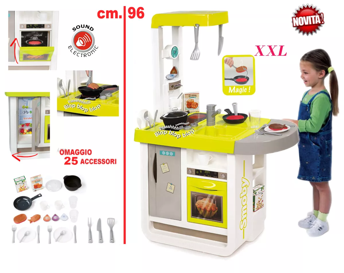 Cuisine Jouet Enfants Cuisine Grande Chef XXL Avec Four Frigo + 25  Accessoires