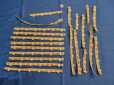 21 Yellow AFX AURORA MODEL MOTORING Guard Rail Slot Insert into Track GuardRails