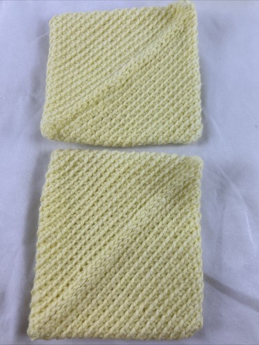 Juego de 3 soportes para ollas de almohadilla caliente amarilla patrón diagonal doble grueso bonito - Imagen 4 de 5