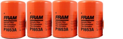 Fram P1653A Spin On Hydraulic Oil  Filter Filters - 4 Pack