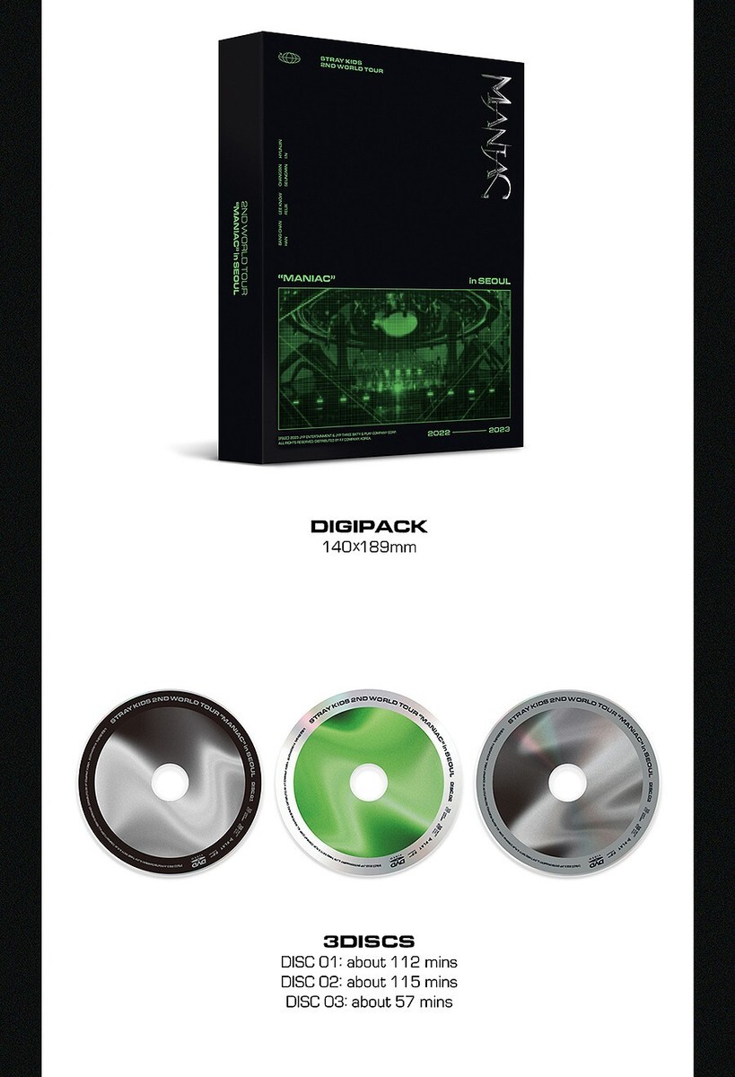 STRAY KIDS 2nd WORLD TOUR MANIAC IN SEOUL DVD/3DVD+Photo