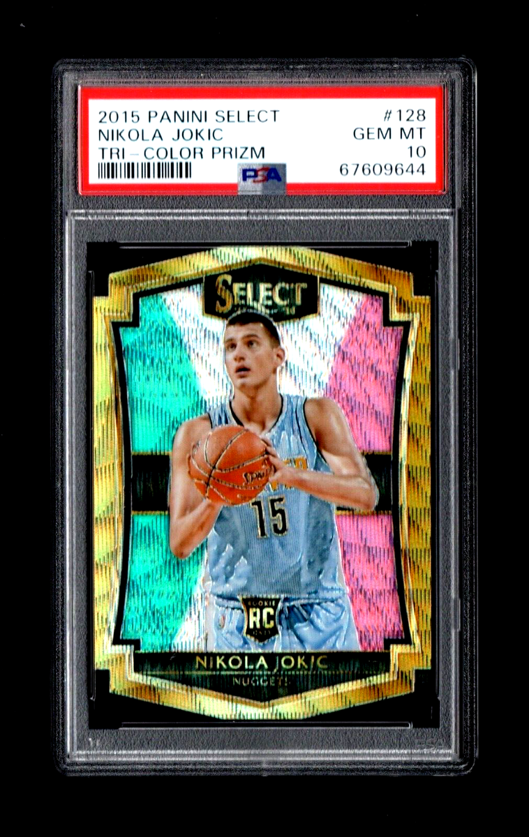 2015 Panini Select #128 NIKOLA JOKIC RC Tri Color Prizm PSA 10 GEM