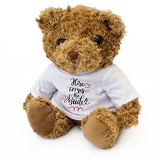 NEW - HERE COMES THE BRIDE - Teddy Bear - Cute Cuddly Soft Gift Present Wedding