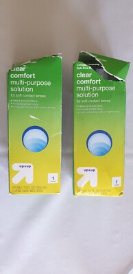 2-PACK Up & Up Clear Comfort Multi Purpose Solution 24oz Contact Lens EXp 03/25