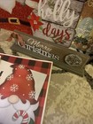 Huge Lot Of Christmas Holiday Signs New With Tags Decorative Home Decor — photo 3