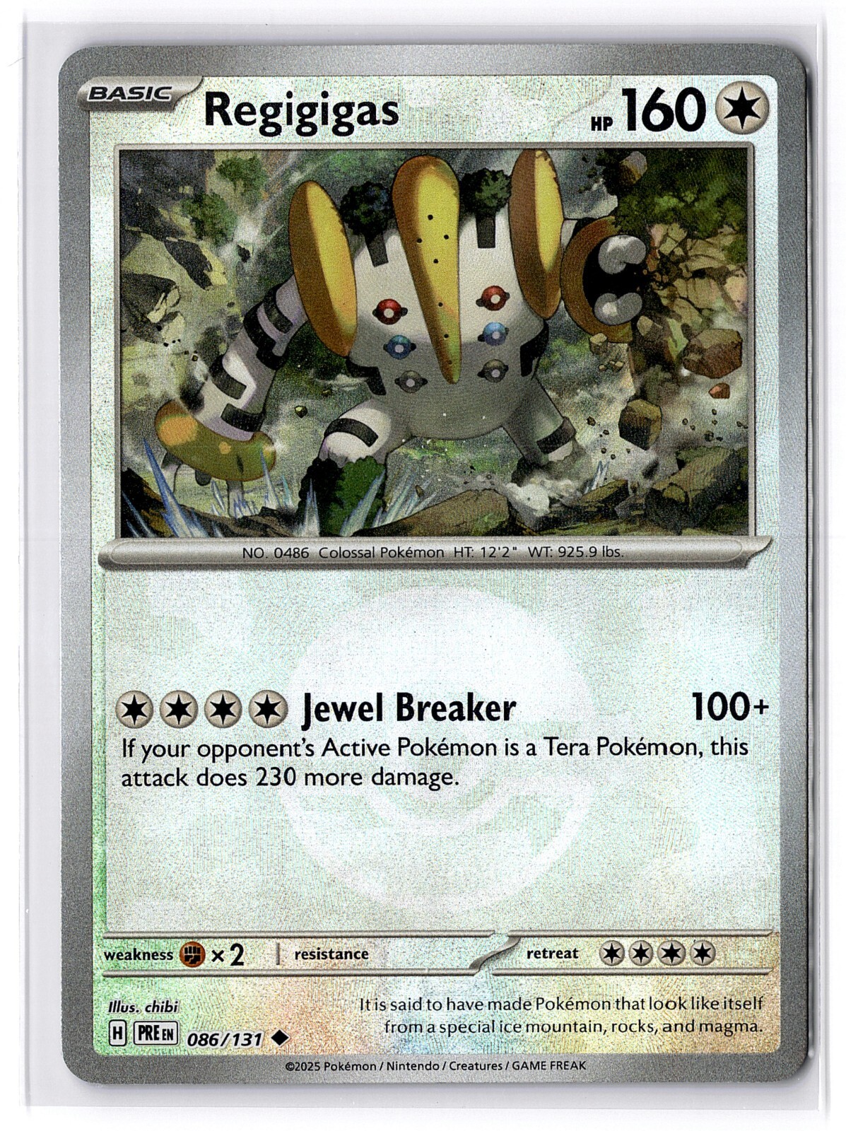 Regigigas 086/131 Uncommon Poke Ball Prismatic Evolutions Pokémon TCG Mint NM