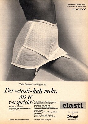 3w8558/ Dekorative Reklame von 1966   TRIUMPH elasti Damenunterwäsche