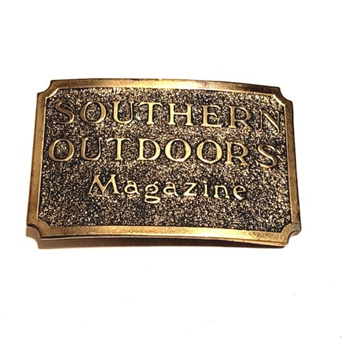 Vintage Southern Outdoors Magizine Belt Buckle Bronze Gold Rare | eBay
