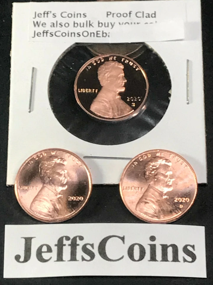 2019 PDS Lincoln Union Shield UNCIRCULATED & S PROOF Penny P D S Set Roll 3 Coin - Image 4 of 4