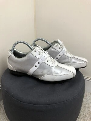 Damen-Golfschuhe Footjoy Lopro Leder – weiß – UK-Größe 5,5 - Bild 1 von 4