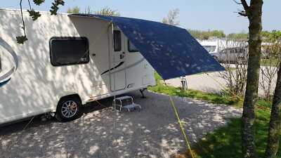 Wohnwagen Wohnmobil Vorzelt Sonnendach von WILD EARTH SET SILBERGRAU 2,4m x 3m