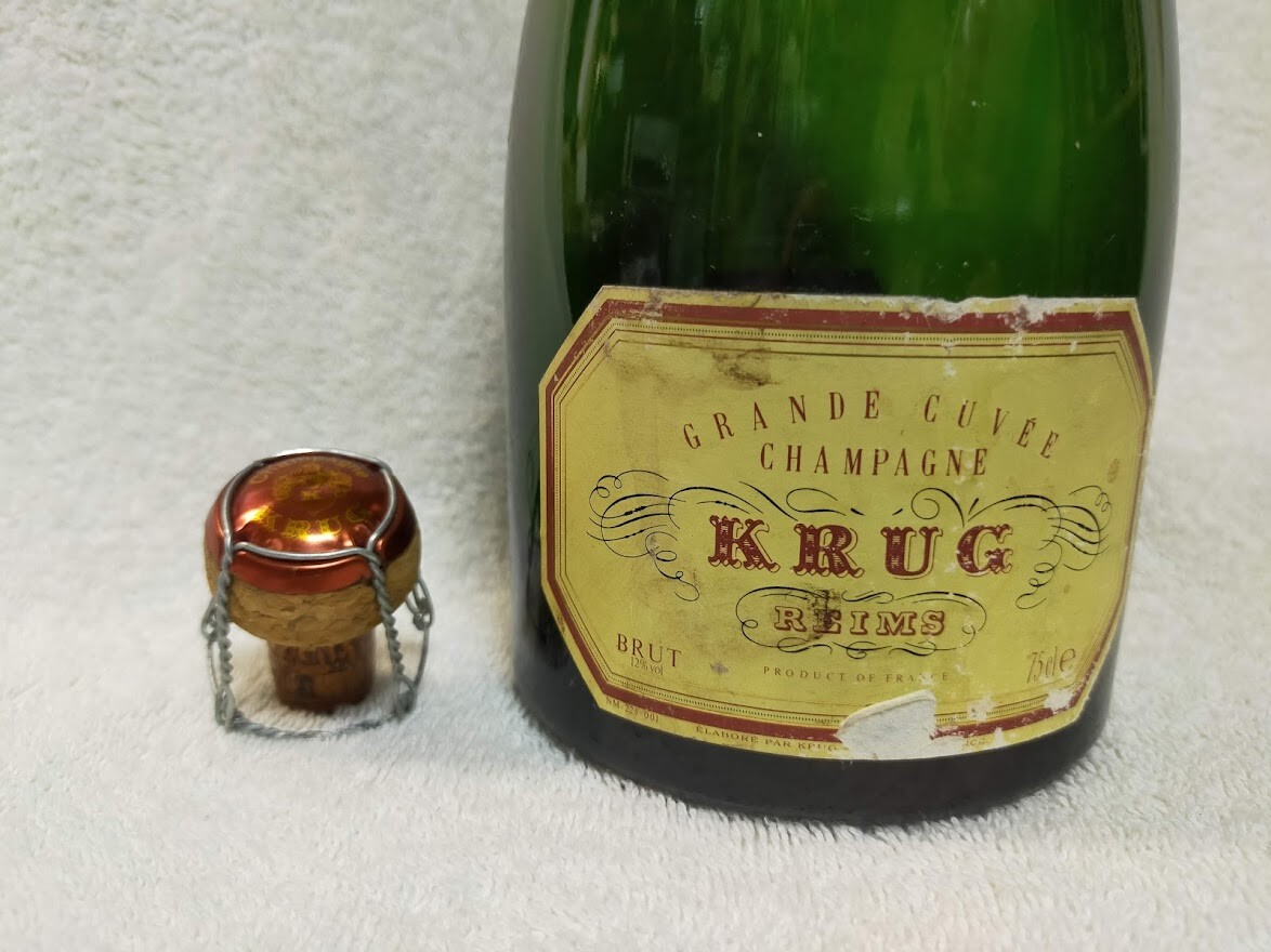 Empty) Krug Grande Cuvee Old Type Bottle With Cork From