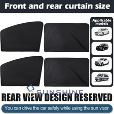 Car Side Window Sun Shades For Privacy - Magnetic Curtains For Front Rear Window