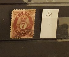 Timbres oblitérés anciens de NORVEGE