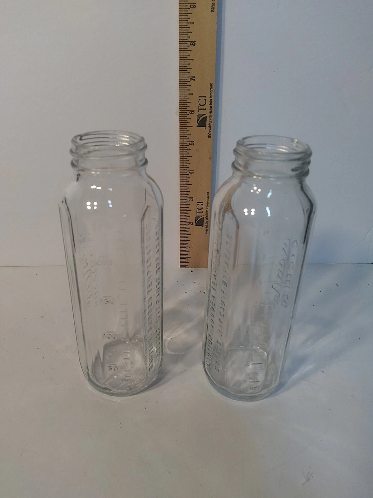 Evenflo Embossed Glass Baby Bottles 8 oz. Made in Mexico...Ships Fast