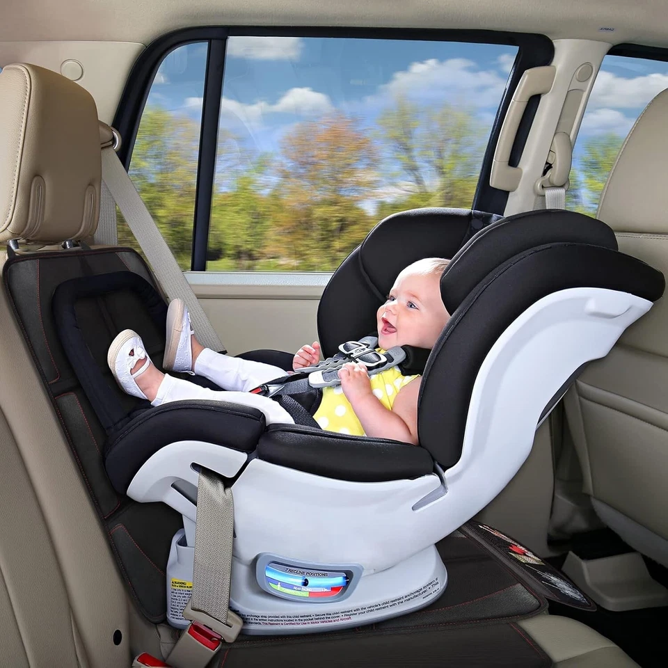 2-Pack Car Seat Protector | Padded, Waterproof, Anti-Slip for Baby & Child Seats - Image 4 of 4