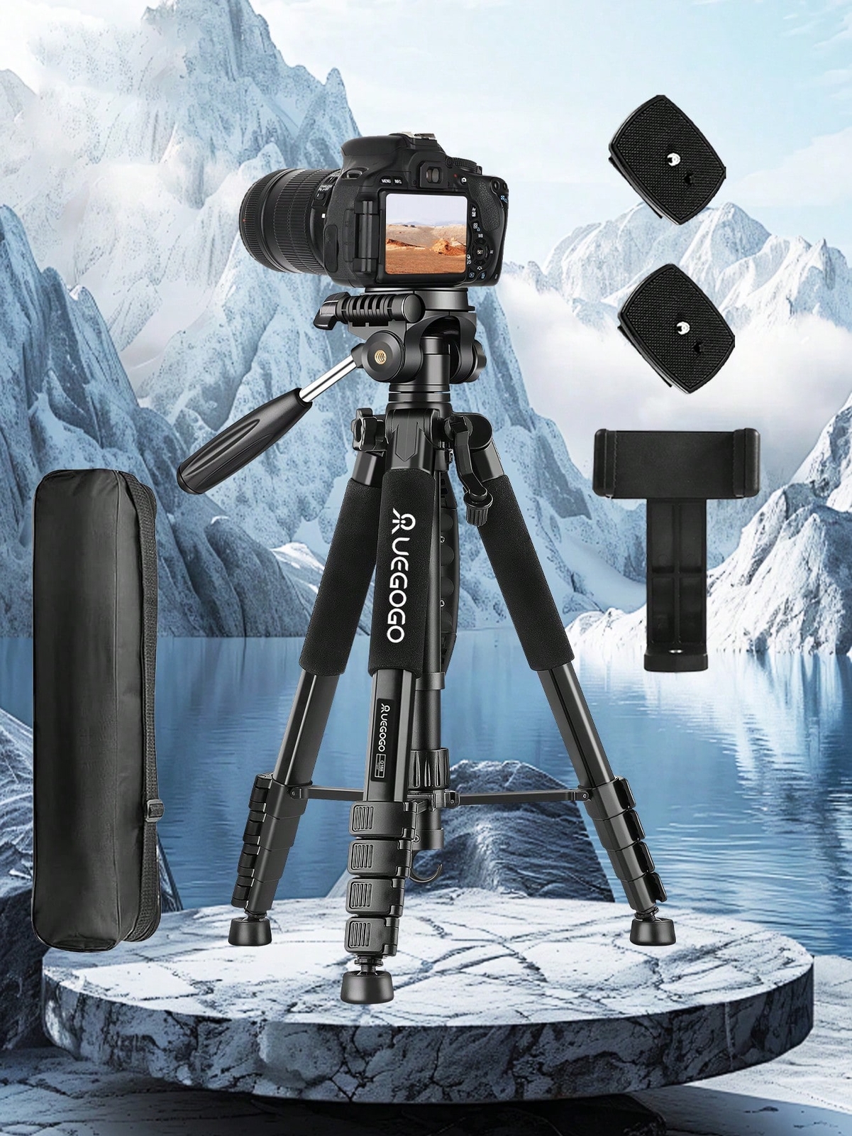 U188 Camera Tripod, Suitable For Canon Nikon, Mobile Phone Tripod, 74 Inch Light