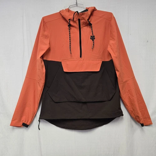 Fox Racing Mens Ranger MTB Cycling Wind Jacket Pullover Orange Medium SAMPLE