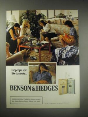 1990 Benson & Hedges Cigarettes Ad - For people who like to smoke