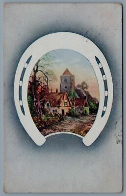 Post Card Lucky Horse Shoe c1910 A8