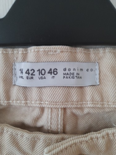 Denim Co Vintage Straight Crop Women Ecru Jeans Size 14/ 42 - Picture 2 of 13