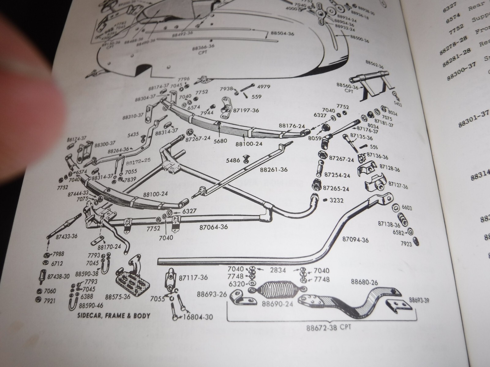 NOS OEM HARLEY DAVIDSON SIDECAR FRAME BRACE 8709436 S BAR ( UNFINSHED