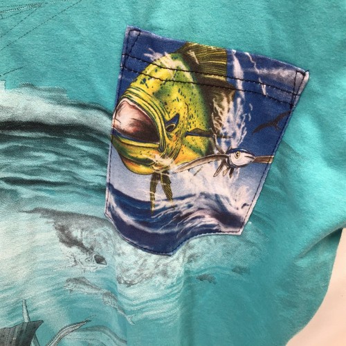 Camiseta suave yate de pesca de peces de aguas profundas Mahi océano talla L - Imagen 3 de 12