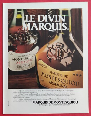 Press advertisement: Armagnac Marquis de MONTESQUIOU 1979 alcoholic drink