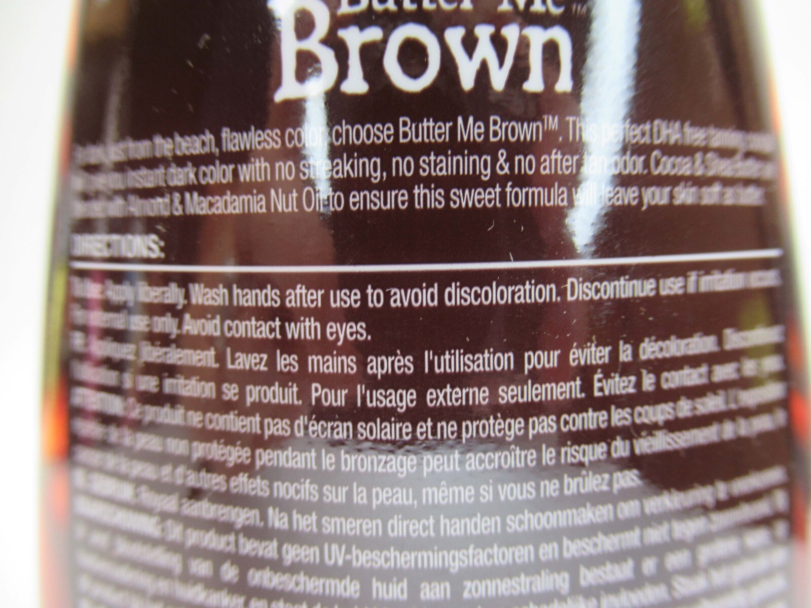 Ed Hardy BUTTER ME BROWN Dark DHA-Free Bronzer Streak-Free Tanning Lotion 10 oz