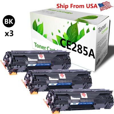 3-Pack 85A CE285A Toner Cartridge for P1102 M1132 Pro P1109w Printer (Black)