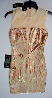 slim fit dress slacks Blush/Rose Gold Sequins V Back & Bow Baby Dress S-6M / Blush/Rose Gold