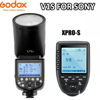 Godox V1S 2.4G Kamera Blitzgerät for Sony+XPRO-S Blitzauslöser Transmitter