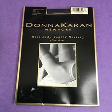 Vintage Donna Karan Mini Body Toners Pantyhose Hosiery Tall Mindnight Navy 258
