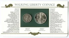 1937 Walking Liberty Half Dollar 1987 American Eagle 1 oz Silver Coin Panel K466