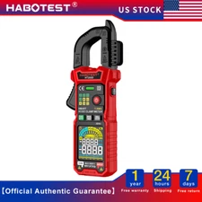 HABOTEST HT205D Digital Multimeter Tester Clamp Meter Auto Range Handheld AC/DC