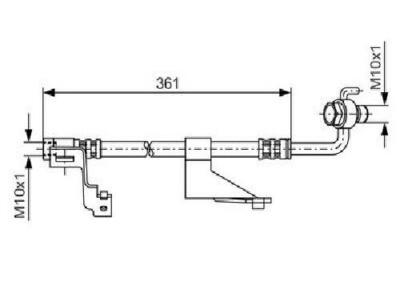 Original BOSCH Bremsschlauch 1 987 476 821 für Ford